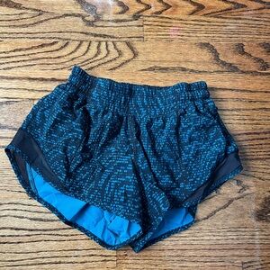 lululemon athletica Black and Blue Athletic Shorts